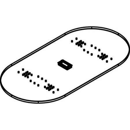 Groupe Lacasse Tabletop, Rectangular, 96inWx48inDx1-1/2inH, Musta LAST5SRT4896PCT